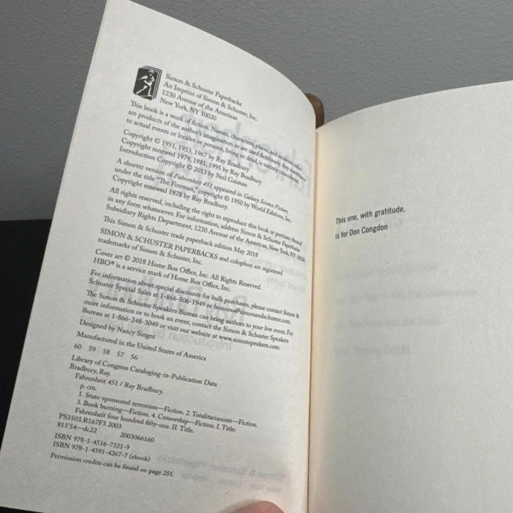Fahrenheit 451 Book